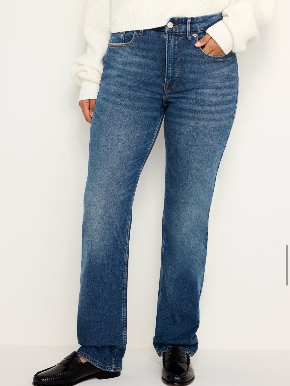 Good American Good Icon Straight 12 / 31 Indigo 605 - Picture 11 of 15